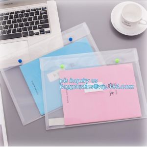 Buy cheap A4 custom PP plastic file folder, document wallet with button, pp a4 decorative expanding file folders from wholesalers