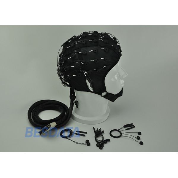 Quality High Precision EEG Electrode Cap With Different Sensor Electrodes 16 ~ 128 Channel for sale