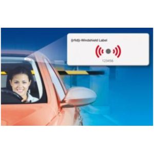 UHF RFID Windshield tamper proof label LAB144N , UHF RFID paper label , RFID