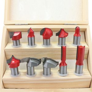 10 Piece Carbide Tipped Router 12mm Trimming End Mill 6 Flute Cnc Router Bits
