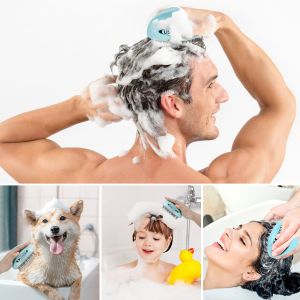 Buy cheap Blue Easy Clean Scalp Massager With 3 Interchangeable Scrubbers from wholesalers