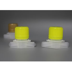 China Customized Black Plastic Spout Caps With Tamper Proof Ring For Baby Food Corner Pouch on sale
