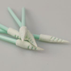 Dust Free PP Stick Cleanroom Foam Swab Spiral Pointed Head