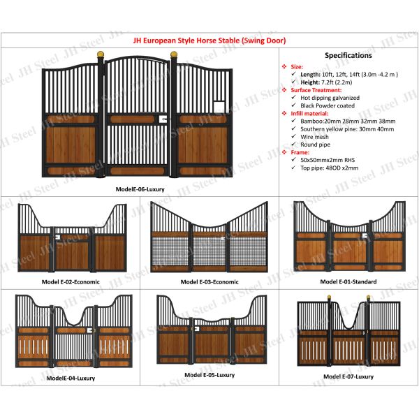 Quality Metal Material Luxury Hdg Portable Horse Stalls Safety Galvanized Heavy Duty for sale