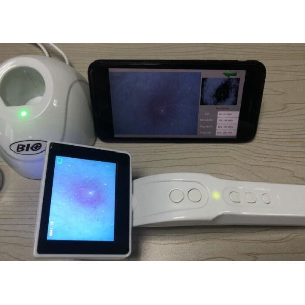 Quality Skin and Scalp Detector Video Dermatoscope with Analysisi Report of Moisture Oil Pigment Flexible for sale