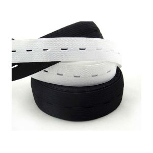 Buy cheap Lightweight Heavy Stretch Waistband Elastic Flat Durable With Button Holes from wholesalers