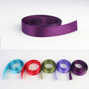 Smooth Double Faced Satin Ribbon , Eco Friendly Silver Satin Ribbon