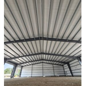 Rockwool Insulation Metal Warehouse Building Steel Structure With Round Bar