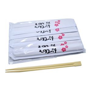 Buy cheap Custom Eco Printed Disposable Carbonized Compostable Twin Logo Bamboo Chopstick from wholesalers