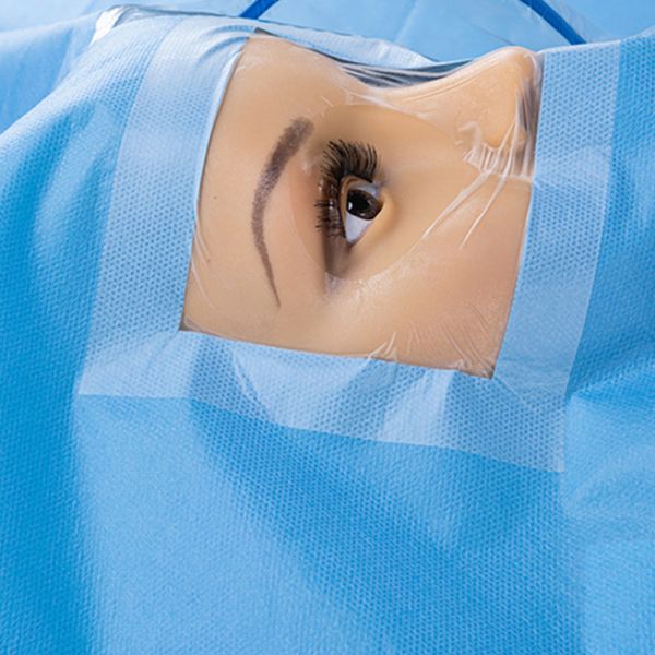 Buy cheap MAYO Surgical Eye Sheet Drape With Double Fluid Collection Pouches from wholesalers