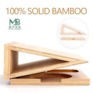 Buy cheap Bamboo color triangle bookshelf foldable bookshelf with glasses holder for Family Study from wholesalers