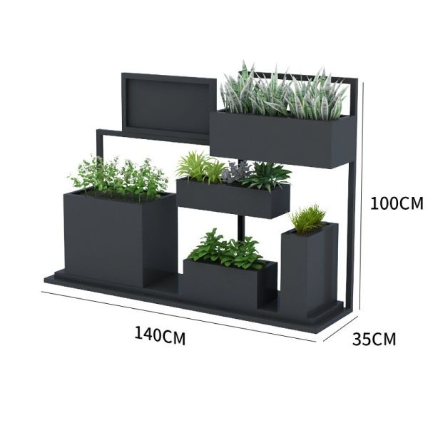 Buy cheap Outdoor 3 tier black stackable tiered metal planter tower box from wholesalers