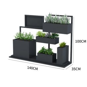Buy cheap Outdoor 3 tier black stackable tiered metal planter tower box from wholesalers
