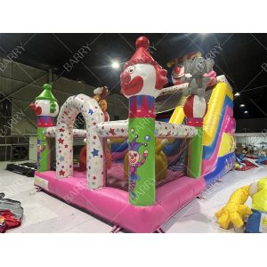 Buy cheap Premium Clown Theme Inflatable Slide With Commercial Circus Bouncy Castle Bouncer for Funny Playground Fun from wholesalers