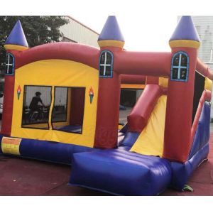 Kids PVC Tarpaulin Inflatable Jumping Castle With Slide