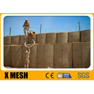 Welded Gabion Baskets Defensive Barrier Zinc Aluminum Alloy Coated For Military