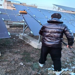 Solar Panel Cleaning Brush with Telescopic Handle and Water Pump Customized