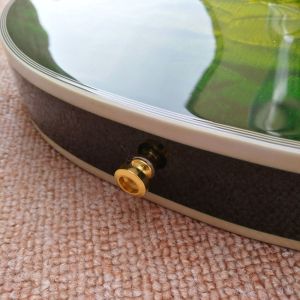 Buy cheap New style high-quality custom LP electric guitar, Green Flame Maple Top electric guitar with Gold hardware from wholesalers