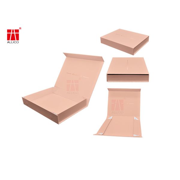 Pp Lamination Easy Fold Box , 1.5mm Pink Corrugated Shipping Boxes