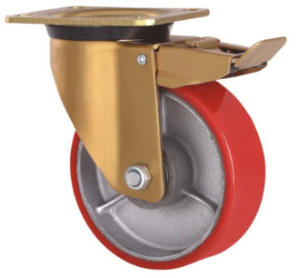 Quality 4 Inch Swivel Casters With Brake Polypropylene Material 100mm for sale