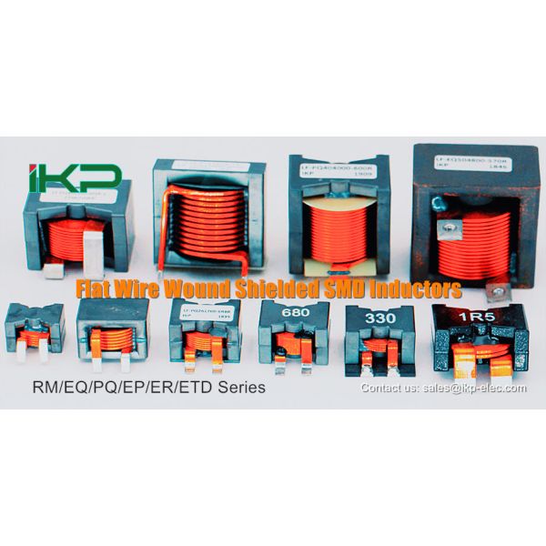 High Current EQ Type Magnetic Shielded Flat Wire Edge Winding Power Inductor supplier