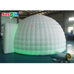 Buy cheap 6x5x3.2m Pure White Inflatable Dome Tent With LED Lights from wholesalers