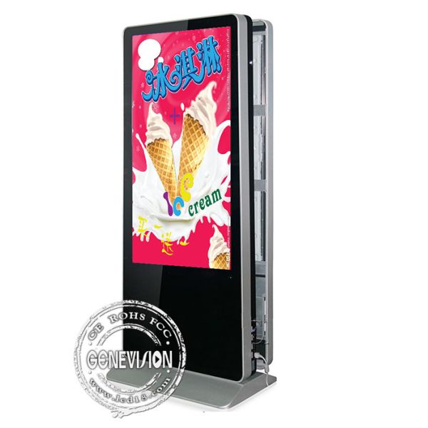 Buy cheap Hd Screen Wireless Digital Signage 65 Inch 4g Double Sided Pcap Foil Touch Screen Kiosk from wholesalers