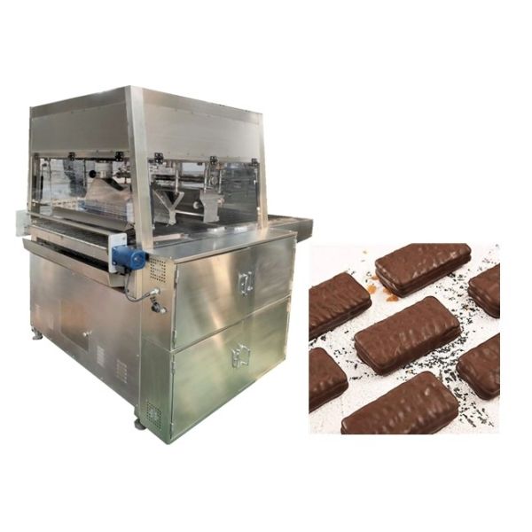 Buy cheap 900mm Food Grade 304SS Chocolate Enrobing Machine Three Temperature Zone from wholesalers