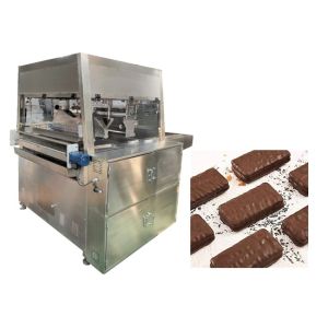 Buy cheap 900mm Food Grade 304SS Chocolate Enrobing Machine Three Temperature Zone from wholesalers