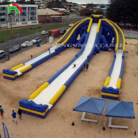 Customization 3 Lanes Inflatable Water Slide utdoor Water Entertainment