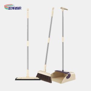 93cm Broom Dustpan Stainless Steel Handle Plastic Windproof Rubber Scraper