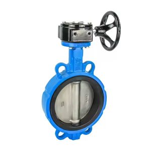 Buy cheap D371X-16Q Turbine Butterfly Valve Ductile Iron Worm Gear Wafer Soft Seal Butterfly Valve from wholesalers