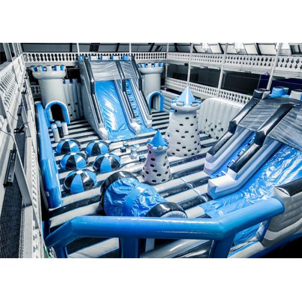 Quality Customized Attraction And Big Inflatable Theme Park With Vinyl Patch for sale