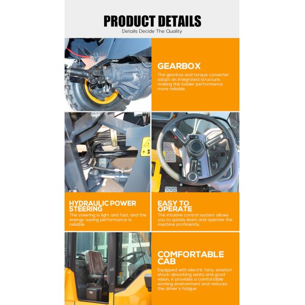 Factory Direct Construction Machinery Telehandler 3 Ton Telescopic Boom Loader 4x4 Telehandler Front Wheel Loader