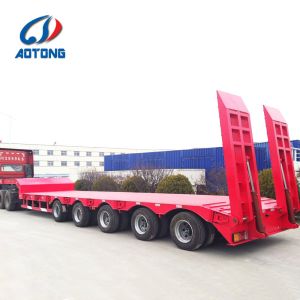 Buy cheap 120ton 3/4/5/6/7/8 Axles Low Bed Lowboy Semi Trailer with Dolly Mechanical Suspension from wholesalers