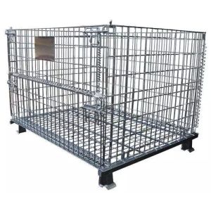 Buy cheap Supermarket Folding Stackable Wire Mesh Container from wholesalers