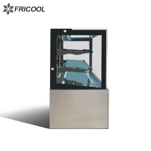 Rectangular Glass Refrigerated Cold Cake Display Cabinet 21.5CU.FT