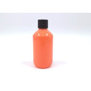 Buy cheap Oblique Shoulder PET Plastic Bottle With Black Fold Cap 300ml from wholesalers