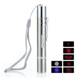 7 in 1 Multi Pattern Funny Chaser Toy with Lazer Dot UV Light LED Flashlight
