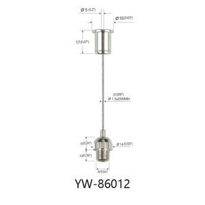 Self Locking Lighting Suspension Kits Up And Down Adjustable YW86010