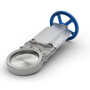 PN10 PN16 Slide Gate Pneumatic Air Operated Gate Valve Handwheel Resilient