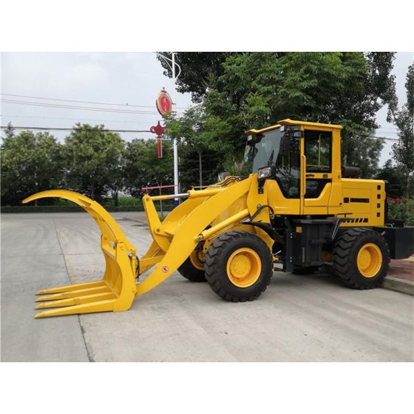 Quality China Famous Brand ET920 Front Wheel Loader With Hay Fork Grass Loader With Grapple for sale