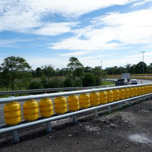 Buy cheap Save Volume Roadway Safety Rolling Guardrail Anti Collision Highway Guardrail Roller Crash Barrier from wholesalers