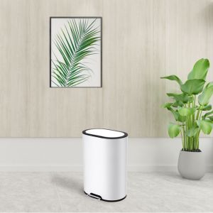 Buy cheap Oval 6L Mini Stainless Steel Trash Can With Foot Petal from wholesalers