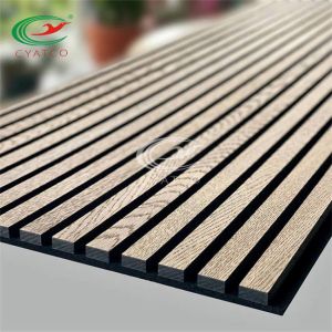 Buy cheap Fluted Oak Walnut Acoustic Wall Panels Moistureproof Practical from wholesalers