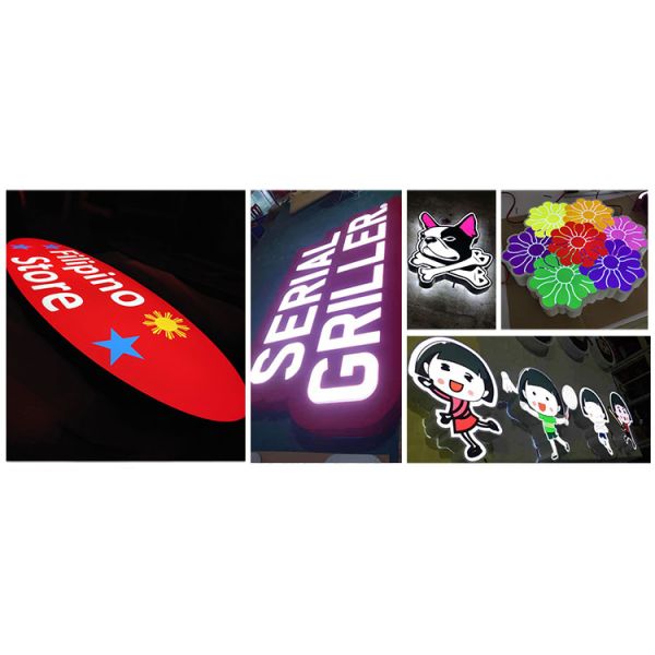 Double Side Outdoor Light Box Advertising Shop Round Rotating Light Box Led Sign 3D Letter Sign Acrylic Light Box