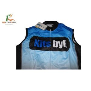 Buy cheap Blue Print Mens Sleeveless Cycling Jerseys Custom Tank Top Style For Bike Riding from wholesalers