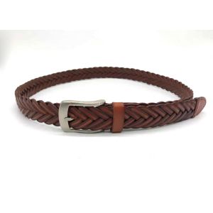 Buy cheap Unisex Handmade 3.3cm First Layer Leather Braided Belt from wholesalers