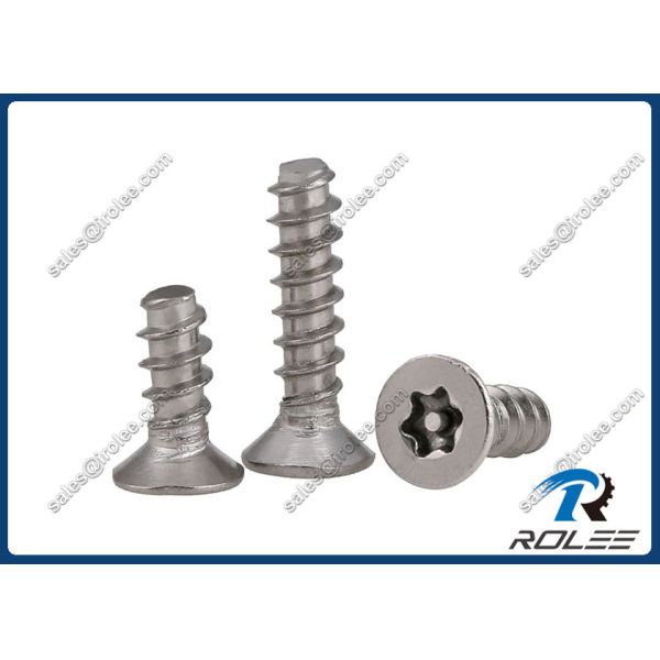 Quality 304/316 Stainless Flat Head Pin-Torx Security Tapping Screws for Plastics for sale