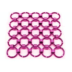 Metal Mesh Drapery / Brass Wire Ring Mesh Curtain Conect With 8mm Circle Dia